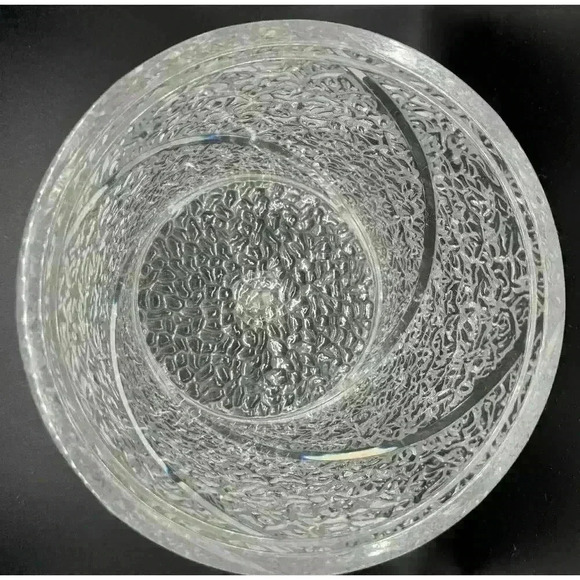 Vintage Mid-Century Modern Lucite Iceberg Textured Ice Bucket Stunning Clear - Picture 7 of 13